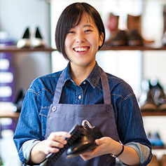 Shoe Artisan smiling